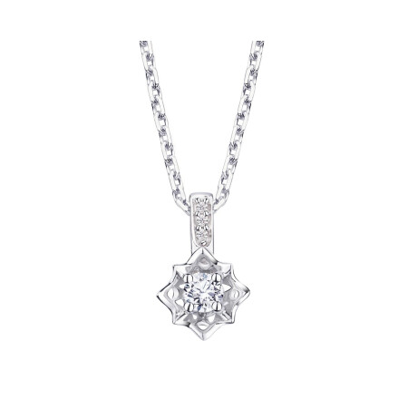 Pendentif Mauboussin Ma Reine d'Amour N°1 en or blanc et diamants